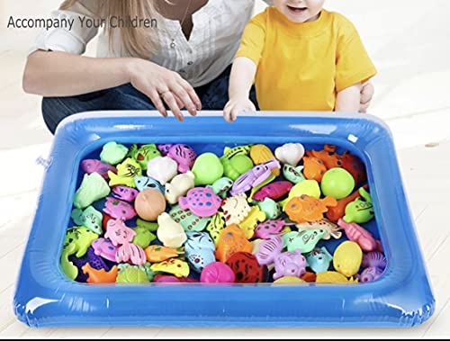 Carevon Magnetic Fishing Toys For Kids Ages 4-8, Fishing Game Pool Toys For Kiddie Pool 3-4 Yeas, 40Pcs Floating Bath Fishing Toys For Bathtub Fun #TOP6