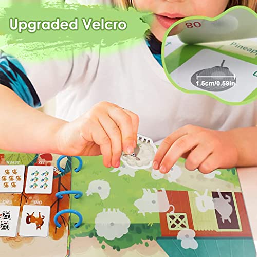 Image of PATPAT Montessori Busy Books for Kids, Autism Sensory Educational Toys, 10 Themes Farm Busy Book for Toddlers 1-3 Boys & Girls, Preschool Activity Learning Toys for Kids to Develop Learning Skill