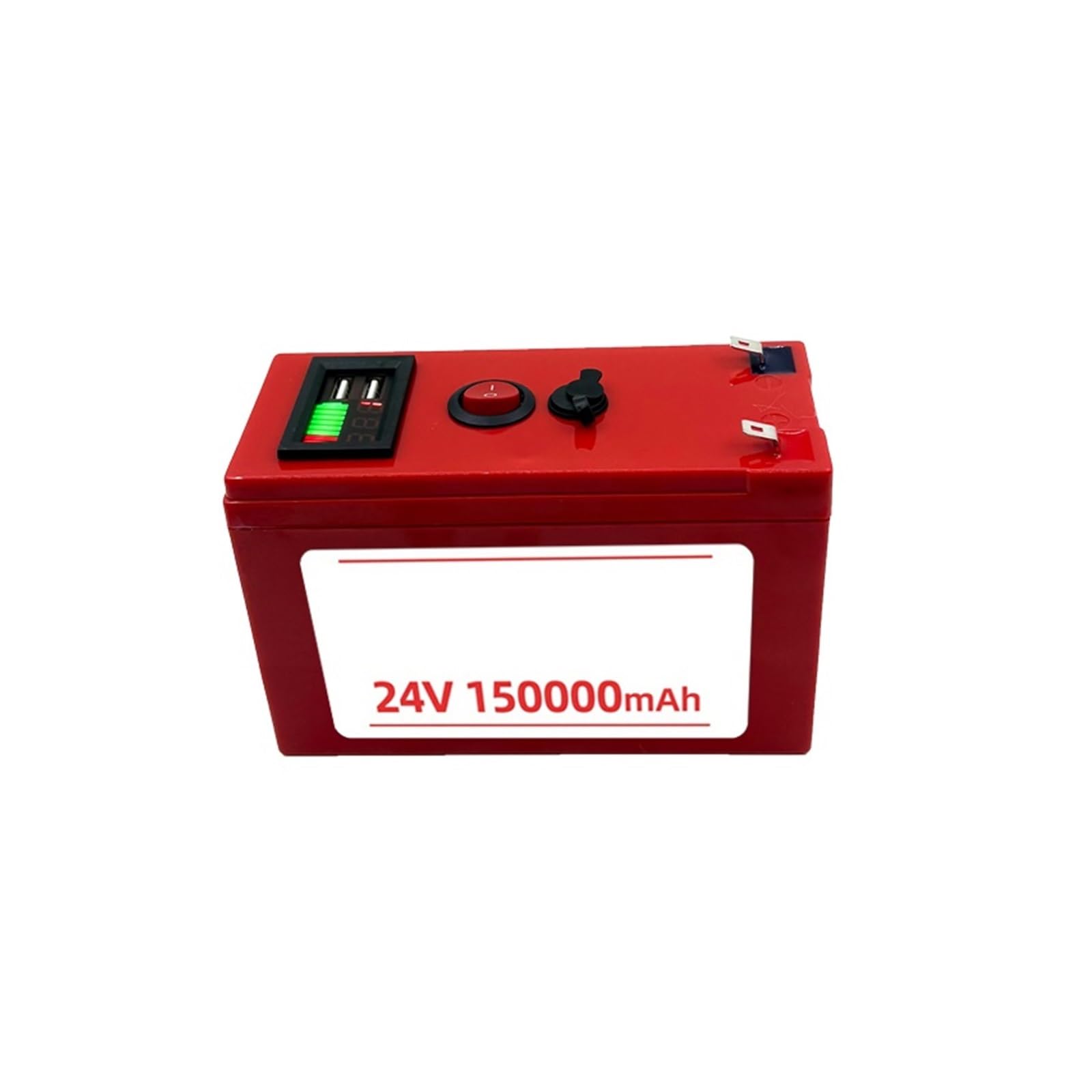 Batería De Litio LiFePO4 24V 150Ah Batería Portátil Recargable | Batería Puerto de visualización de alimentación incorporado Carga(50000mAh)
