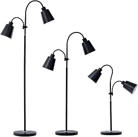 Luminaria Chão Articulada Dupla Abajur de Chão Luminaria Piso Pedestal