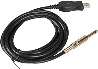 Gitarren und Basskabel mit 3 mm USB Anschluss. Für Musiker, die eine Audioausgabe über USB benötigen. Das Kabel ist mit dem Computer kompatibel und benötigt keine