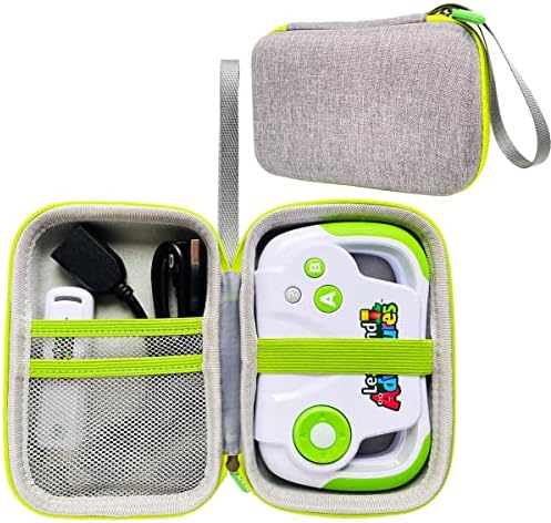Carrying Case for Leapfrog LeapLand Adventures Learning Video Game, Protective Storage Holder for LeapLand Video Game and HDMI Game Stick USB Power Cable Accessories (Case Only), Green Grey, Modern