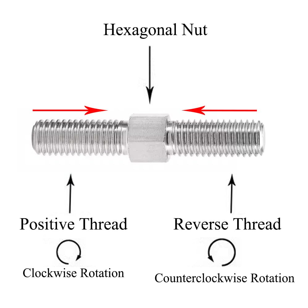 Lot De 5 Vis À Tige À Double Extrémité (Filetage M4 60 Mm De Longueur