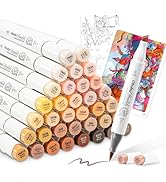 Amazon | Ohuhu マーカーペン 筆タイプ 120色121本 プロ愛用 イラスト