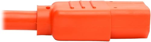 Miniatura 4 de Tripp Lite Cable de extensión de alimentación estándar para computadora, 10A, 18 AWG (IEC-320-C14 a IEC-320-C13), naranja, 2 pies (P004-002-AOR)