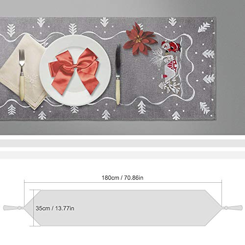 HALOVIE-Christmas-Table-Runner-Decoration-Dining-Table-Cloth-Runners-Snowflake-Deer-for-Home-Kitchen-Party-Wedding-Thanksgiving-35-180cm