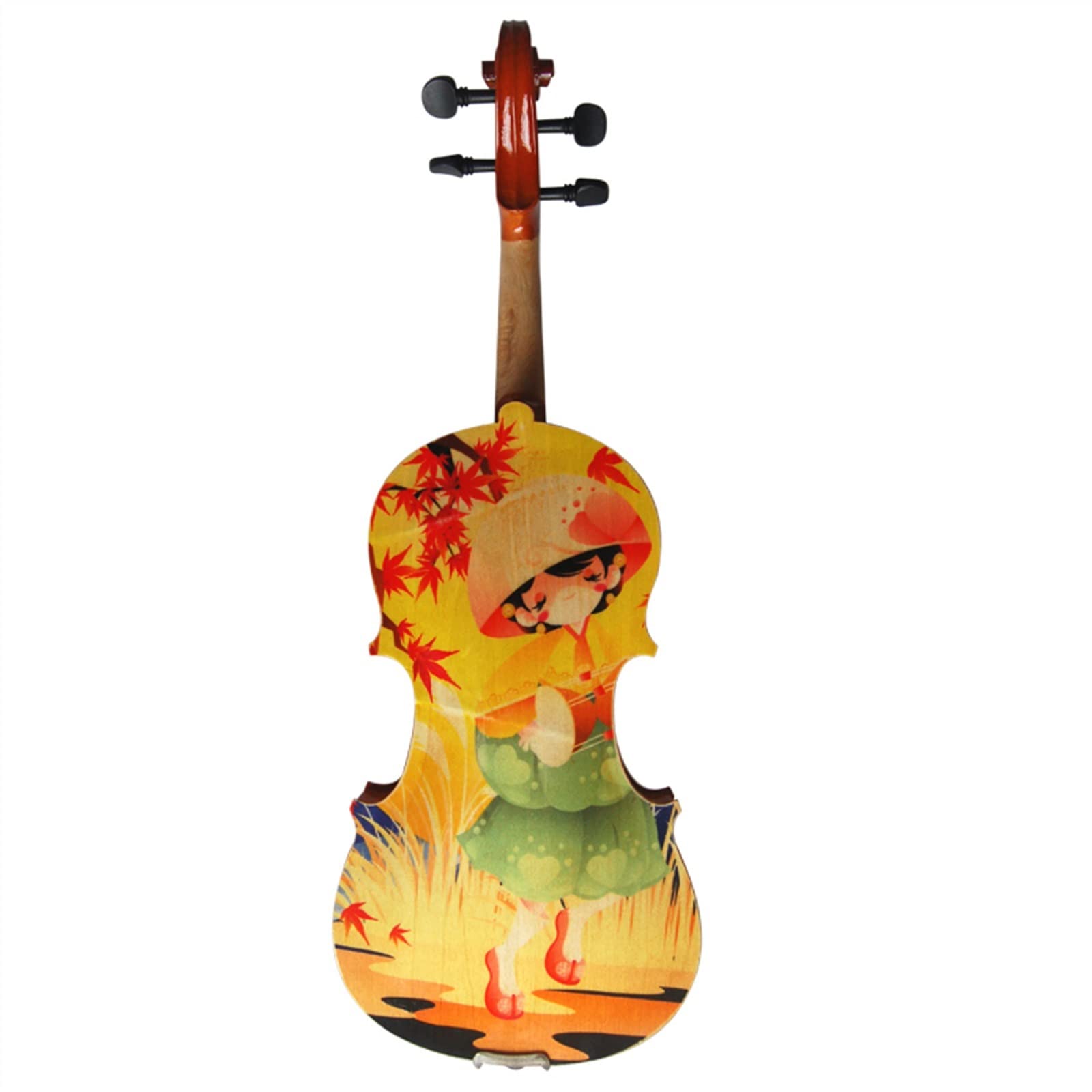 Set di Strumenti Musicali per Violino Acustico 4/4 in Legno Massiccio Fatto A Mano per Studenti Colorati Violini per Studenti