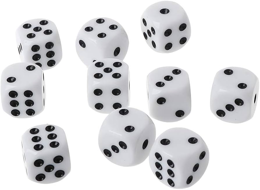 Buzh Chessex Dice D6 Sets 10pcs 16mm Six Sided Die Game Bar Party