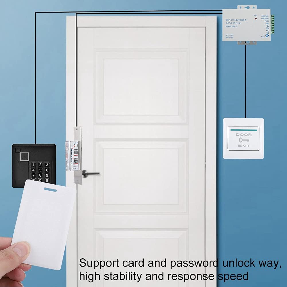 Card Reader, RFID 125 KHz 13.56MHZ 26 34 Access Control Card Reader Access Control Machine Door Access Controller IC Card Reader for Home Office(IC)