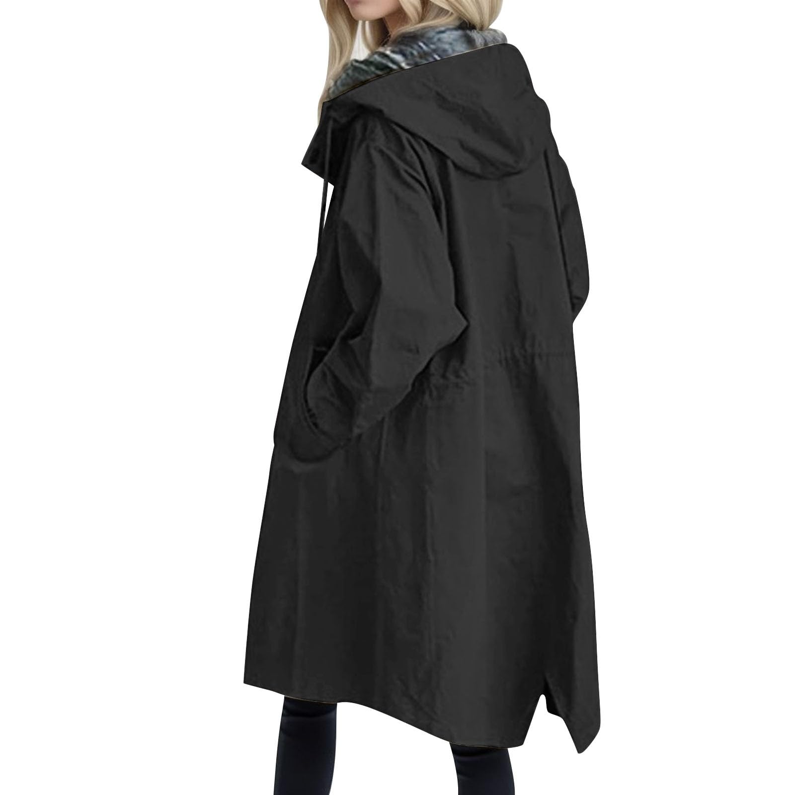 Generisch Elegante giacca a vento da donna con ampia e comoda giacca invernale alla moda, abbigliamento per il tempo libero per le giornate fresche, versatile