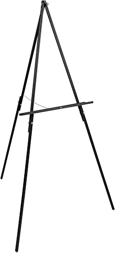 Creative Mark Thrifty - Caballete de madera para pintar una sola unidad, duradero, ligero y plegable con ángulo y rueda ajustables, dibujo y