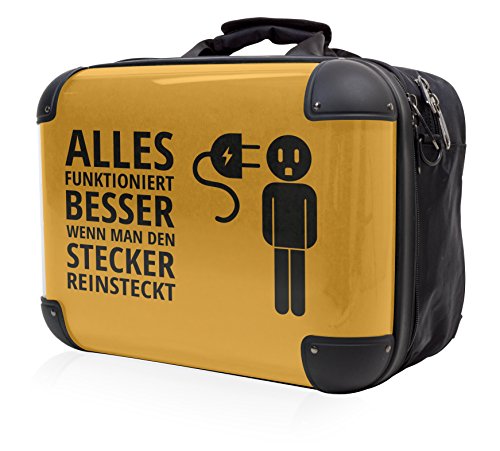 Preisvergleich Produktbild HAUPTSTADTKOFFER - Style Laptoptasche Businesstasche Notebooktasche, individuell gestalten, Geschenkidee, Design: Stecker