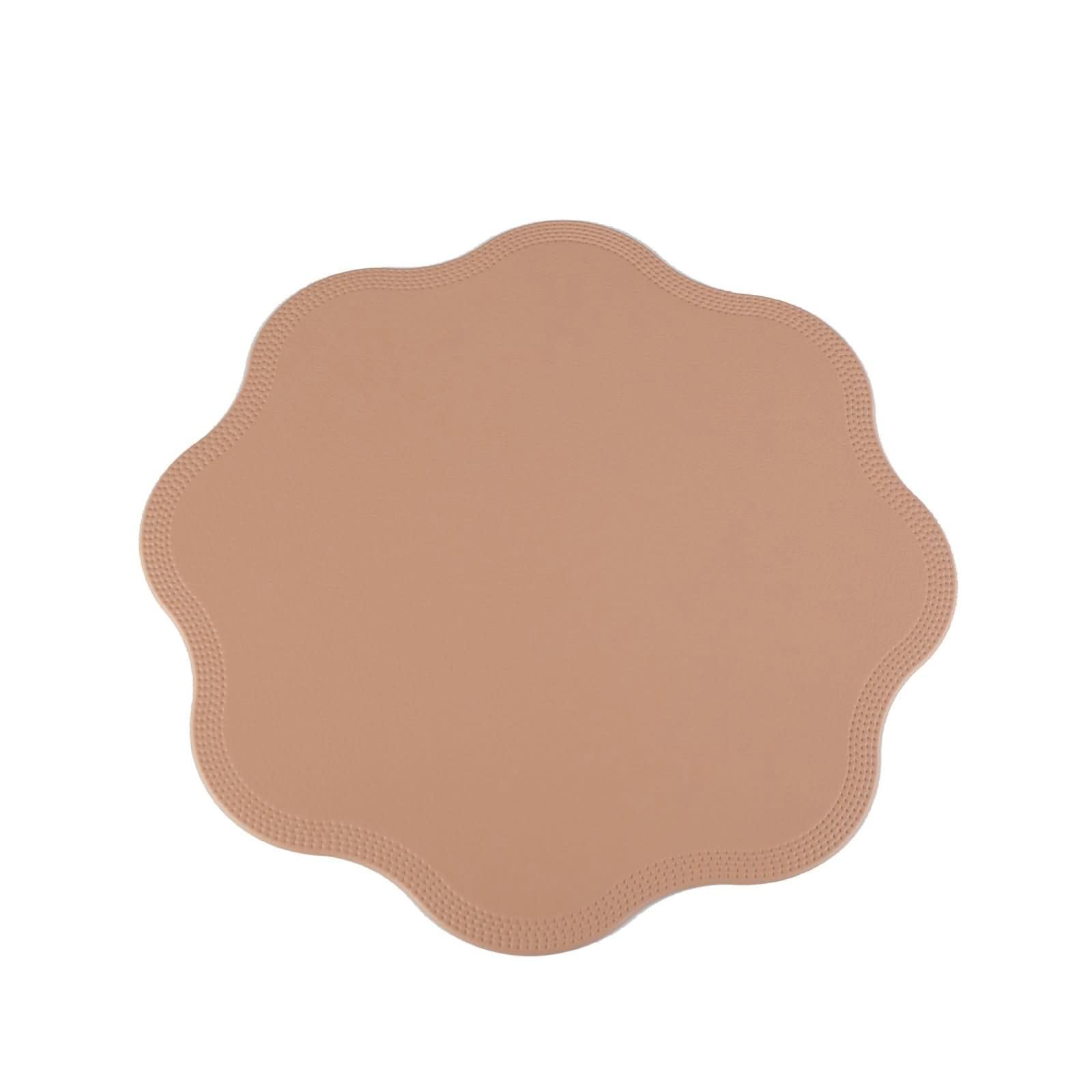 Set de table imperméable en simili cuir rose lavable pour repas
