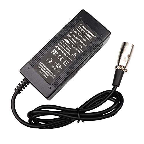 24V Sealed Lead Acid Battery 2A Charger with XLR Jack for Folding Power Chair Drive Shoprider Wheelchair