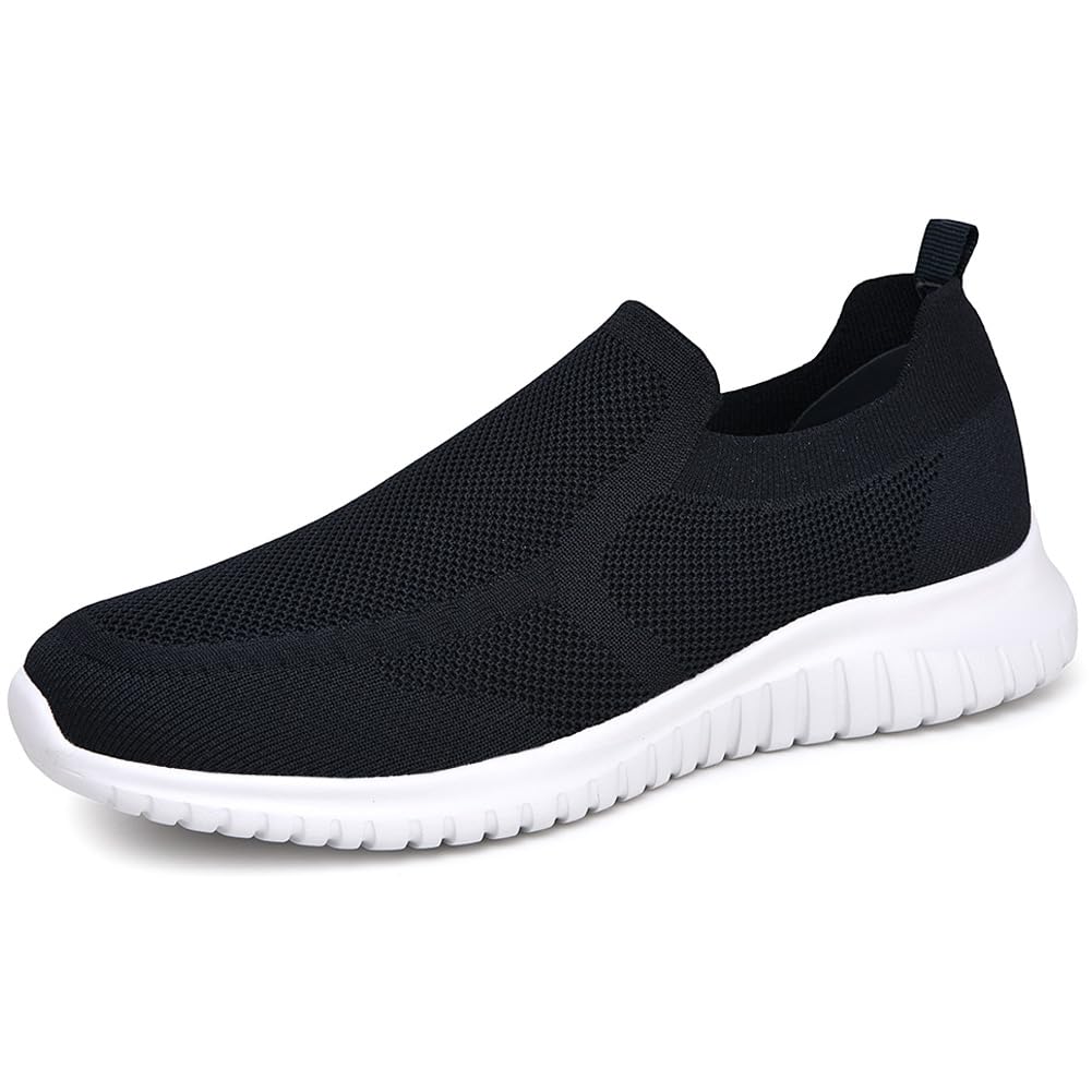konhill Herren Slip On Sneaker - Leichtgewicht Bequeme Tennis Atmungsaktive Mesh Schuhe