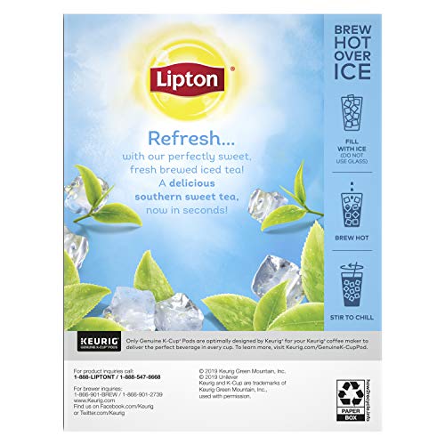 Lipton Iced Tea K-Cup Pods, Southern Sweet Black Tea, 24 Pods #TOP4