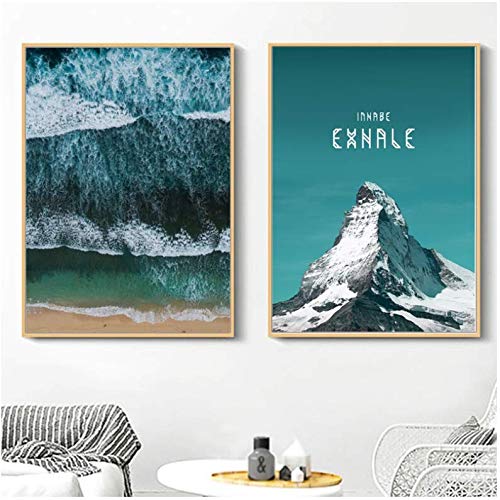 Affiches et Gravures Neige Montagne | Cadre Déco Salon Paysage Toile Bleue