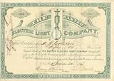 Baxter Electric Light Co. - 1884-85 dated Utility Stock Certificate