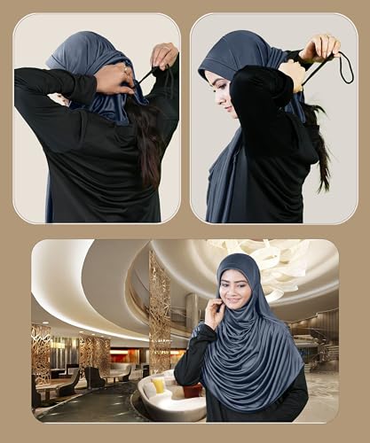 Image of Mehar Hijab Stretchable Frilled Hijab Scarf for Muslim Women | Soft Polyester Stylish Hijab for Women & Teenagers Faeezah Hijab
