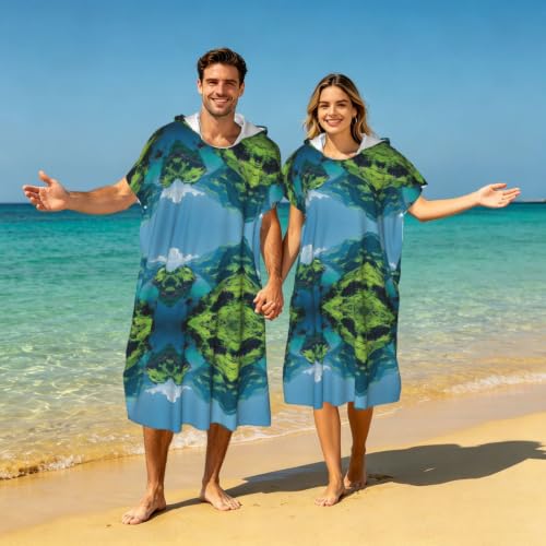 Poncho à capuche en microfibre imprimé serviette de bain - 7