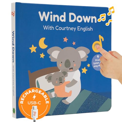 Image of Cali’s Books Wind Down – USB-C Rechargeable Baby Book for Toddlers 1-3 | Expert-Designed Bedtime Musical Book with Gentle Activities and Affirmations for a Calming Nightly Routine