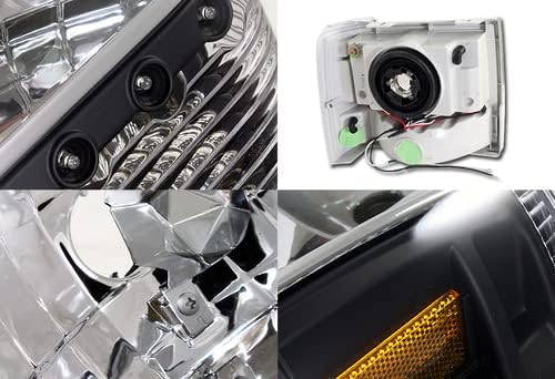 LED Daytime Running Headlight + Bumper Light + Corner Light 2 PCS Compatible with 1991-1994 Ford Explorer & Compatible with 1989-1992 Ford Ranger, Amber Reflector 1990 1991 (Black Housing)