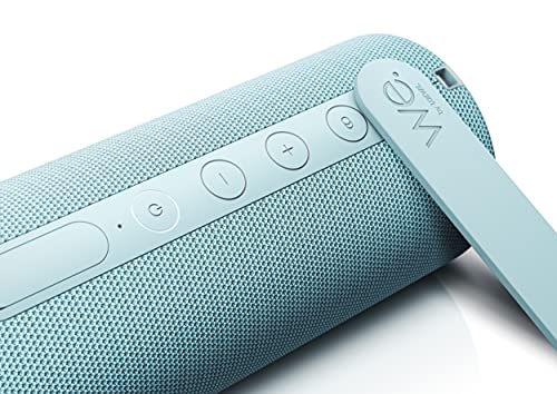 Image of We. by Loewe Hear 1 Compact Portable Bluetooth Party Speaker, 40W Music Power, 14 Hour Long Battery Life, IPX4 Water Resistant, USB-C Premium Wireless Speaker for Home & Travel, Blue