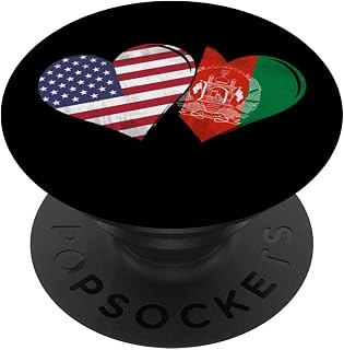 Afghanistan - American Heart Flag Love - For Afghan PopSockets Swappable PopGrip
