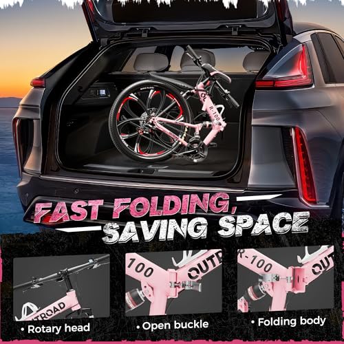 image for MarKnig 26 Inch Adult Folding Bikes/Mountain Bikes, 21 Speeds Mountain