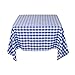 LinenTablecloth 70-Inch Square Tablecloth Blue & White Checker