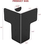 8 Pcs Workbench Corner Brackets Kit for DIY Shop Table Work Table | Heavy Duty Garage Workbench Legs Brackets with Screws, Perfect for DIY Woodworking, Workshop Shelves, Planer Stands