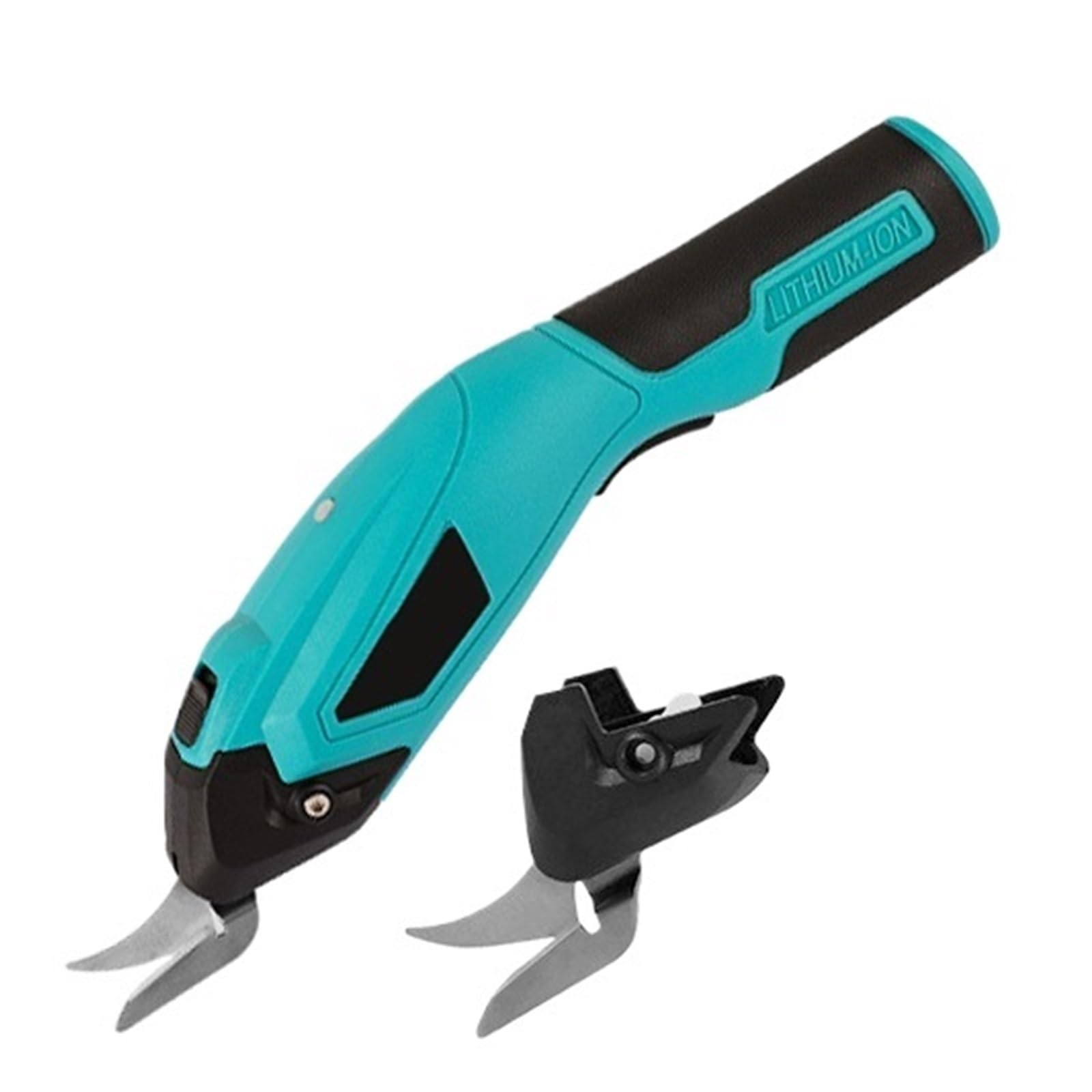 Tijeras Eléctricas Inalámbricas For Tela, Cuero Y, Manuales De Aleación Doble Cabezal, Herramienta Corte Eléctrica Multifuncional Corte suave(Blue)
