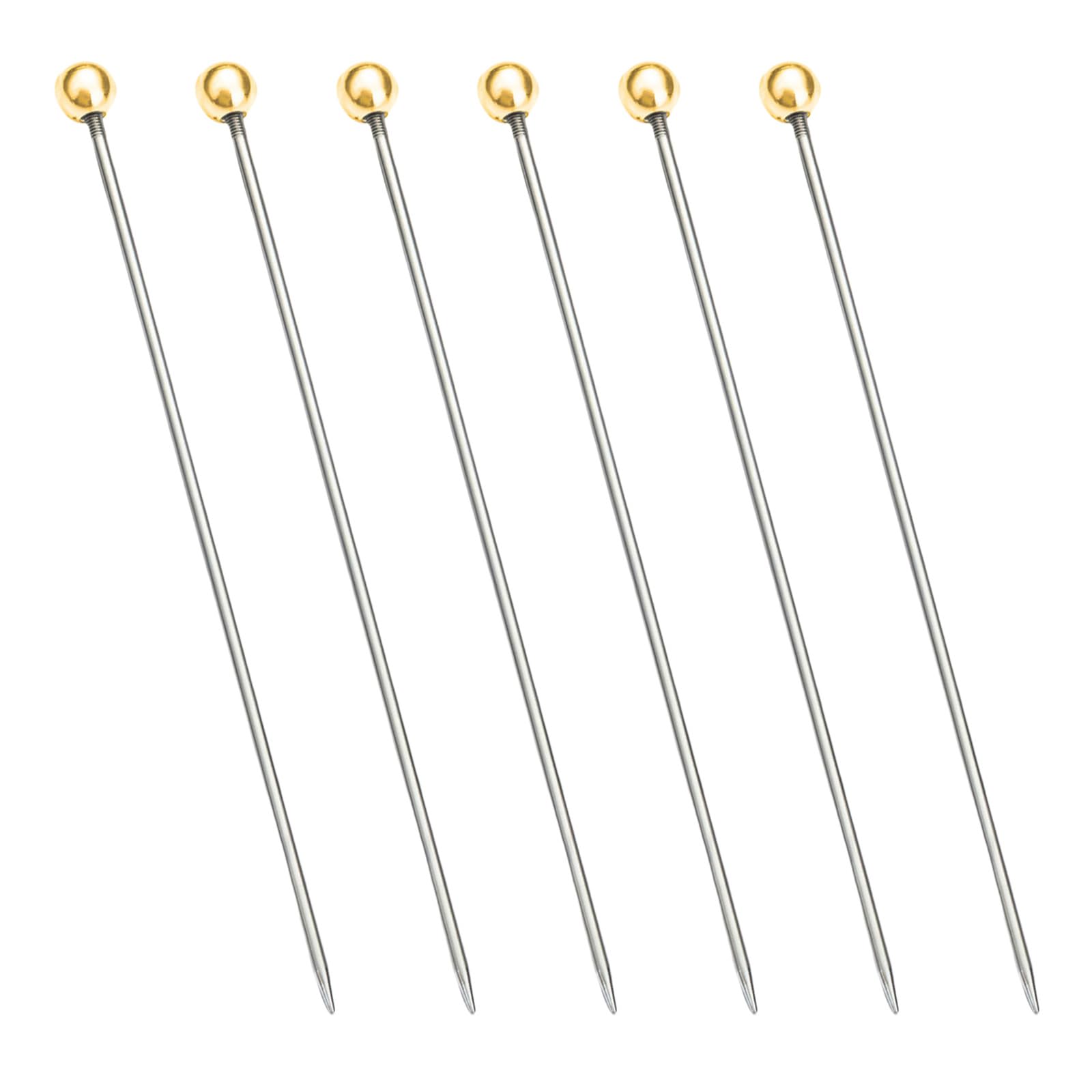 Uqezagpa Of 6 Stainless Steel Cake Testing Needle Cupcake and Biscuits Probe Pastries Accessories Kitchen Baking Utensil Cake Tester