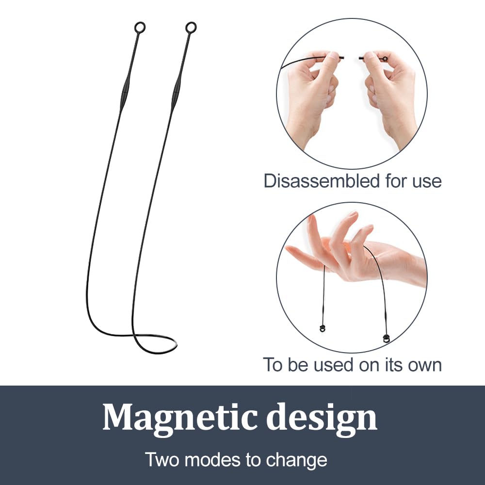 Câble de connexion magnétique flexible pour le sport, la course à pied, cordon de sécurité résistant à l'usure, fonctionne avec bouchons d'oreille