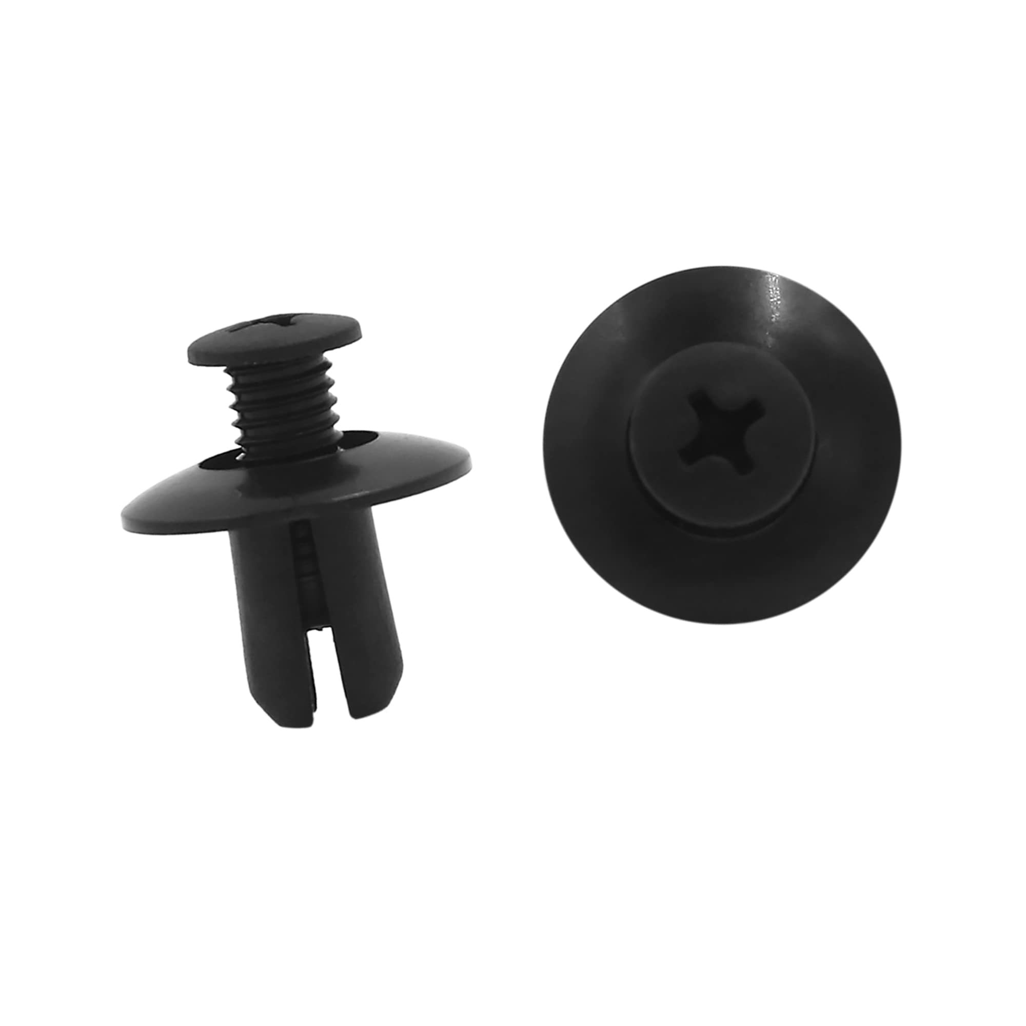 A ABSOPRO Rivetto Interno Fissaggio Viti Clip 8mm Plastica Nero (Set 30)