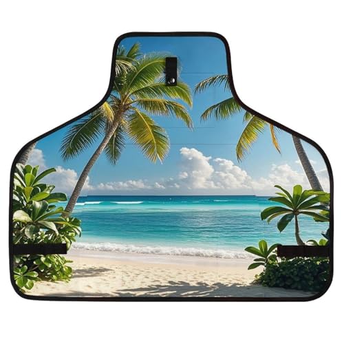 Delantal de trabajo unisex con estampado estilo hawaiano