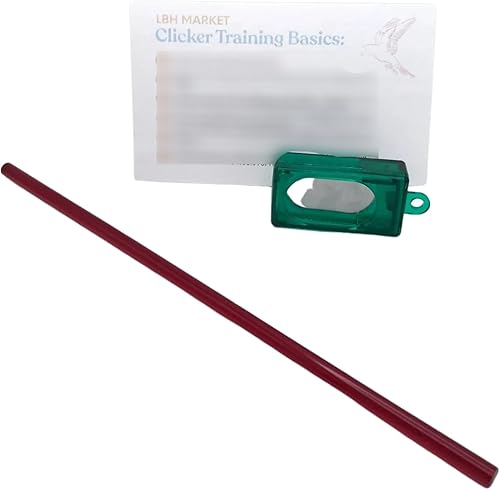Kit de entrenamiento de clicker para pájaros con clicker para mascotas y palo de entrenamiento, ideal para vinculación y entrenamiento de trucos de
