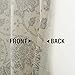 French Door Panel Curtains Paisley Scroll Printed Linen Textured French Door Curtain 72 inches Long French Door Panels for Glass Door Tieback Included 1 Panel Grey