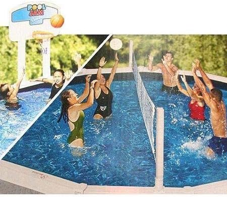 Heritage Pool Jam Volleyball and Basketball Combo