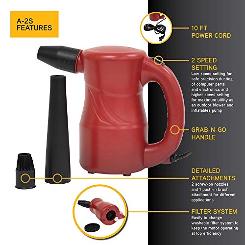 Image of XPOWER A-2S Electric Duster - RED