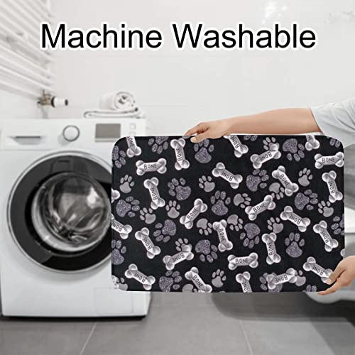 3-teiliges Badezimmerteppich-Set für Hunde, Welpen, Pfotenabdruck, 3-teiliges Badezimmerteppich-Set, Badematte, Kontur, WC-Deckelbezug, Badezimmer, rutschfestes Pad – Bild 8