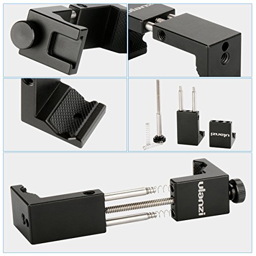 Ulanzi St-02S Aluminum Phone Tripod Mount W Cold Shoe Mount, Support Vertical And Horizontal, Universal Metal Adjustable Clamp For Iphone 12 11 Pro Xs X Max 8 7 Plus Samsung Android Smartphones #TOP2