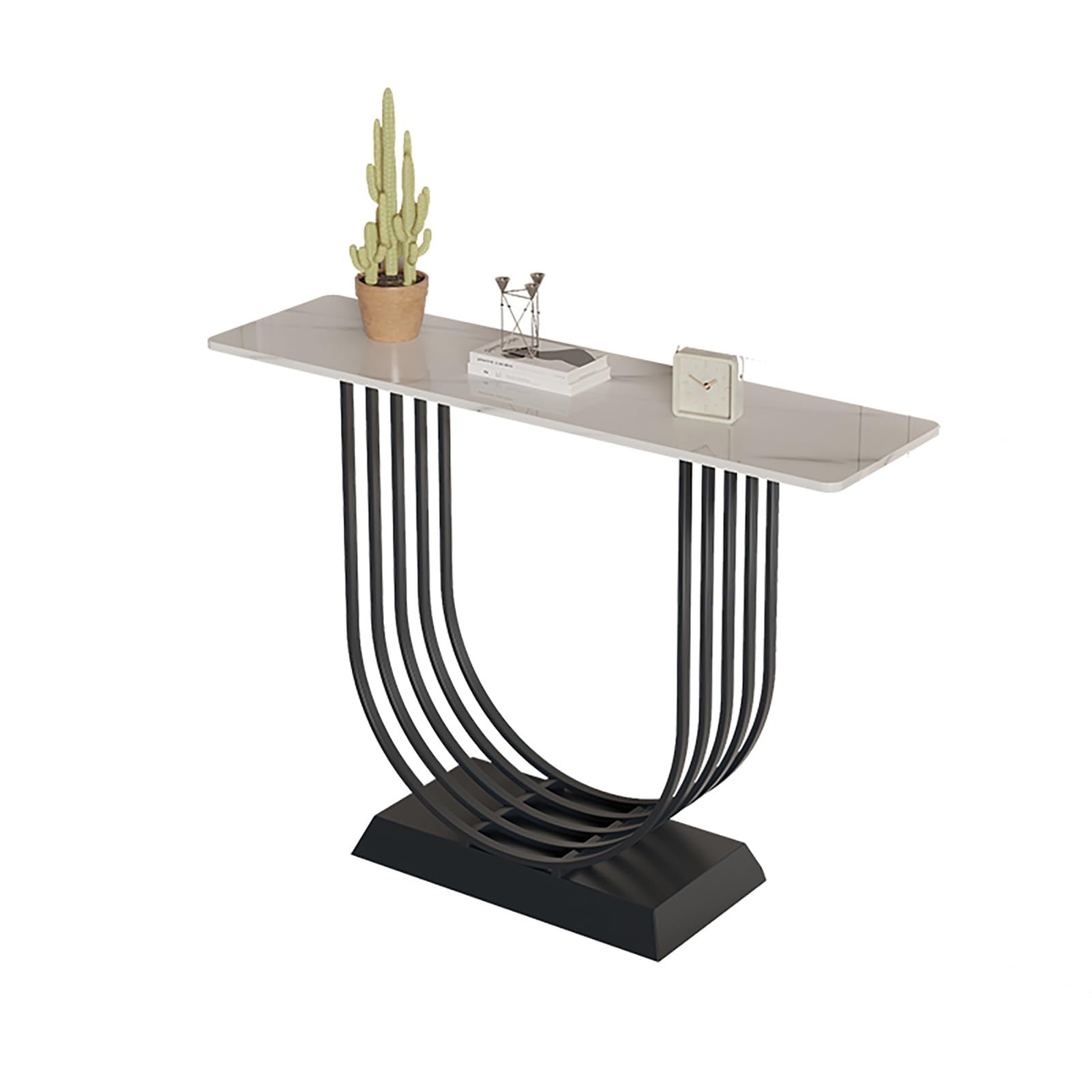 LaYiQimn Modern Console Table,Industrial Console Table, Narrow Entryway Table for Living Room & Bedroom, Modern Hallway Accent Table, Home Office Furniture