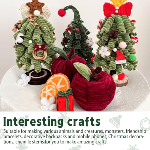 Veroave 1200pcs Pipe Cleaners, 60 Colors Thick Pipe Cleaners Craft, Multi-Color Chenille Stems, Long Pipe Cleaners for Crafts for Christmas Valentine, Art and Craft Supplies