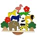 Lewo Wooden Animals Stacking Blocks Balancing Games Playset Montessori Toy for Toddlers