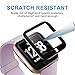 NANW 4-Pack Screen Protector Compatible with Fitbit Versa/Versa Lite Edition, 3D Full Coverage Screen Protector Curved Edge Waterproof Protective Cover Saver, Durable Than Tempered Glass