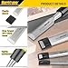 HURRICANE 4 Piece Wood Chisel Set for Woodworking. CR-V Steel Beveled Edge Blades with Safety Caps. Durable PVC High Impact Handle, for Precision Carving & DIY Projects (1/4