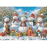 Winter Snowman 1000 Piece Puzzle for Adults, Fun Puzzles for...