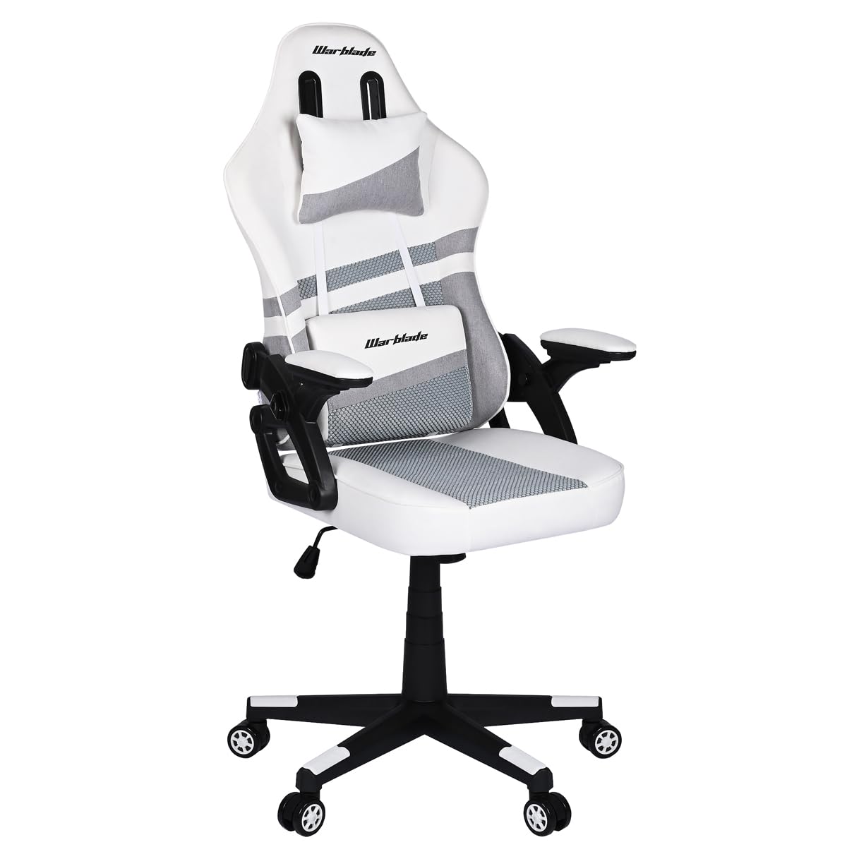 T-LOVENDO.ES - Silla Gamer Gaming Profesional, Ergonómica, de Tela Transpirable y Antimanchas, Reposabrazos Abatibles. para Adultos. Altura Regulable, Giratoria.