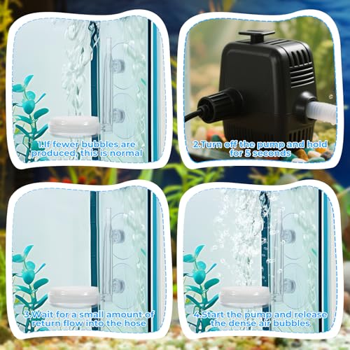 Image of Aquarium Air Stone 1.4 Inch Fish Tank Air Stone Kit Super-High Dissolved Bubbler Airstone for Aquarium Fish Tank(Pump and Tubing Not Included)